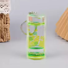 Porte-clé sablier liquide
